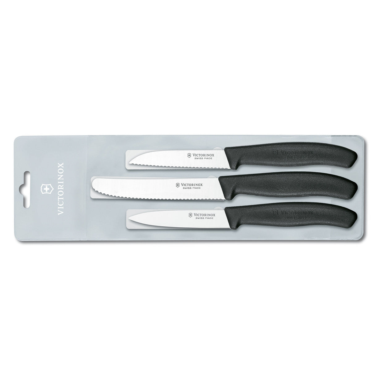 Paring Knife Set,Classic 3 pc - Black