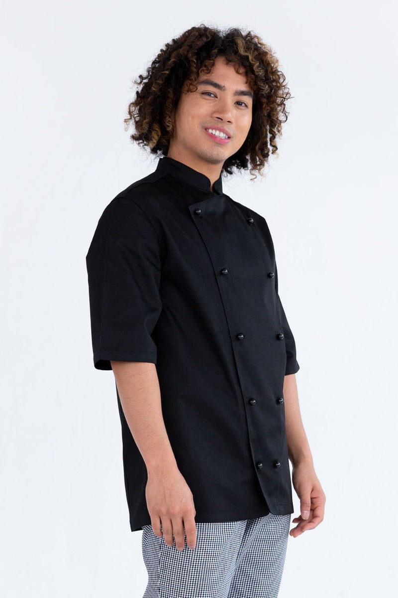 Prochef Jacket Short Sleeve Black | Classic Style