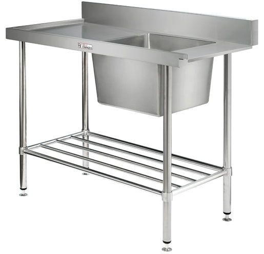 Stainless Steel Dishwasher INLET Bench with Splashback