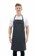 Aussie Chef Chef Bib Apron Black/White