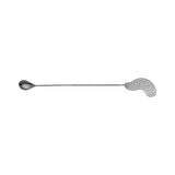 Moda Bar Spoon W/ Strainer Black S/S