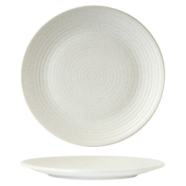 Zuma Frost Round Plate 310mm - Ribbed