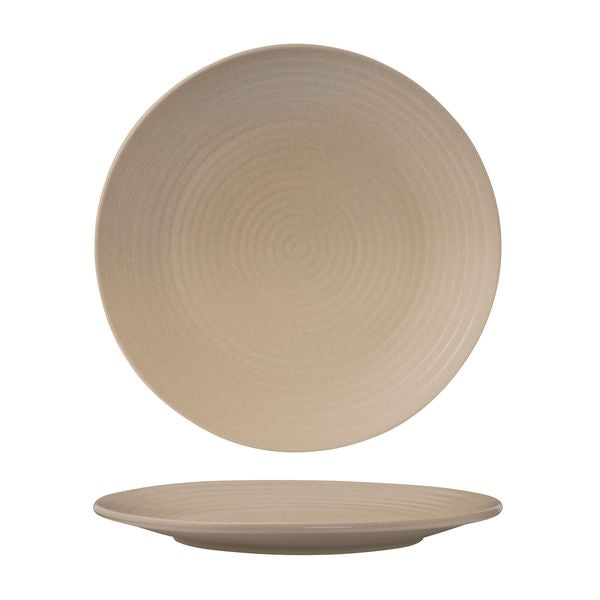 Zuma Sand Round Plate 265mm - Ribbed