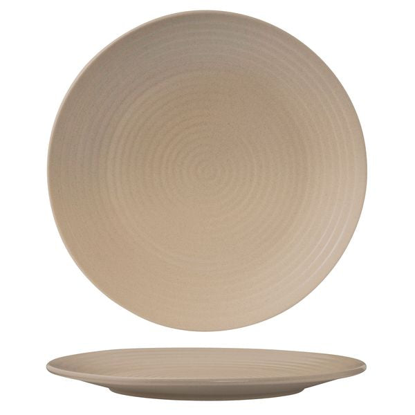 Zuma Sand Round Plate 310mm - Ribbed