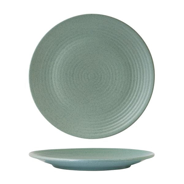 Zuma Mint Round Plate 265mm  - Ribbed