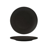 Zuma Charcoal Round Plate 210mm - Ribbed