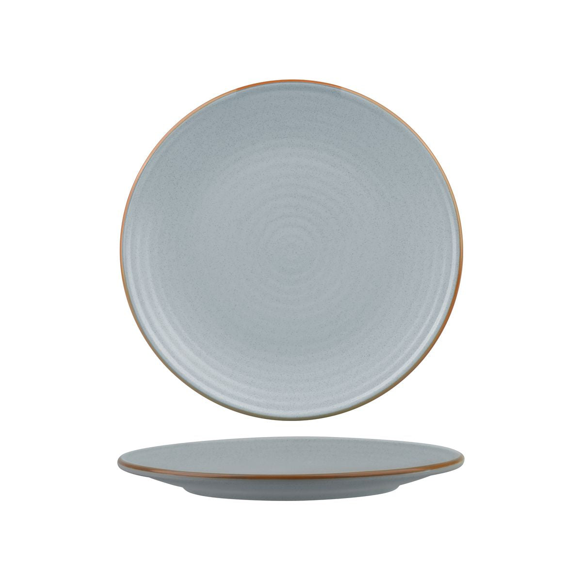 Zuma Bluestone Round Plate 210mm - Ribbed