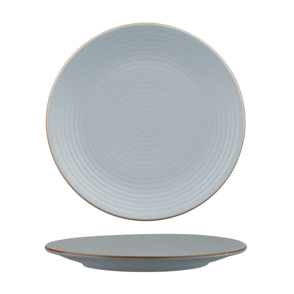 Zuma Bluestone Round Plate 265mm - Ribbed