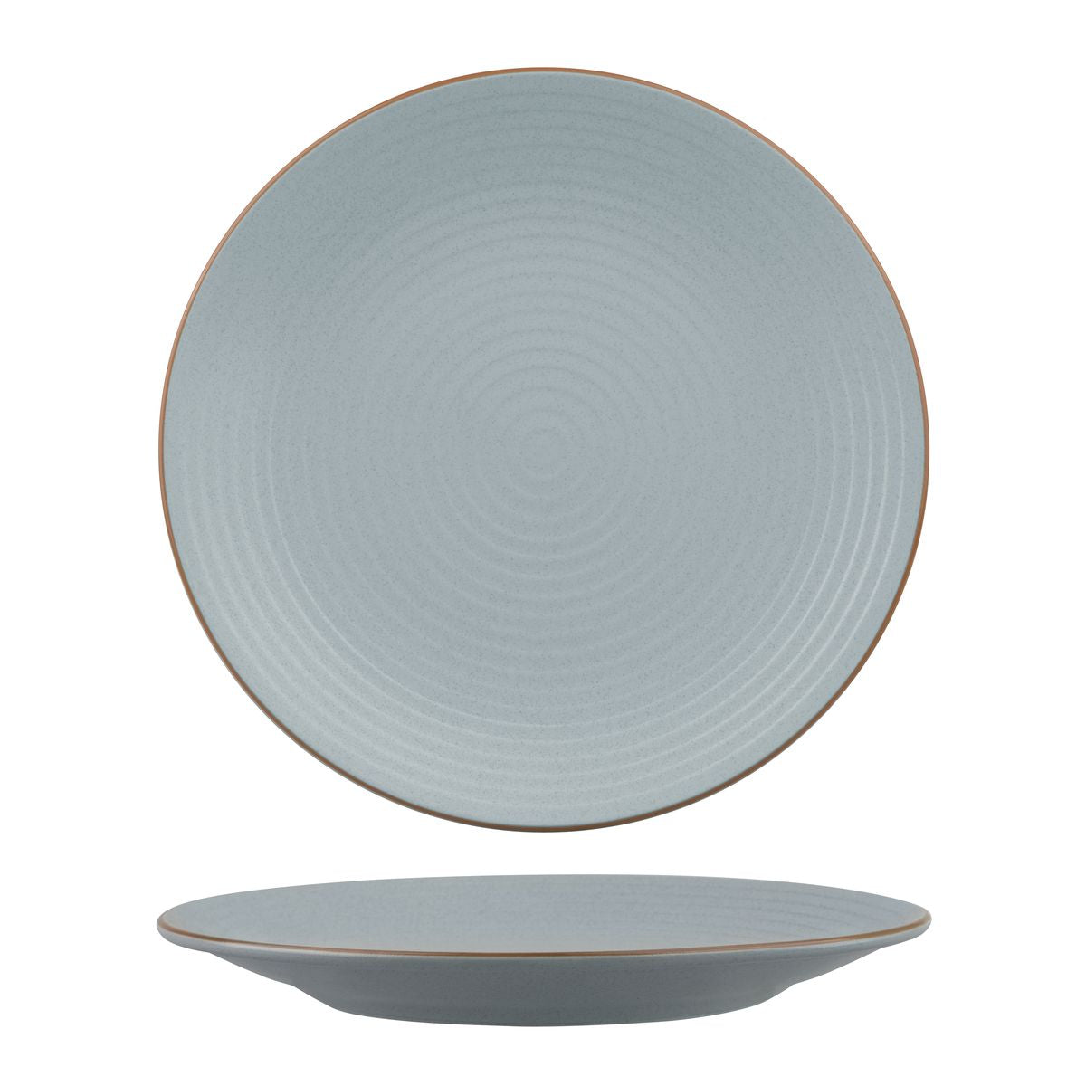 Zuma Bluestone Round Plate 310mm - Ribbed