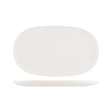 Moda Porcelain Snow Oval Coupe Plate