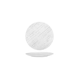 Luzerne Drizzle White with Grey Flat Coupe Plate 160mm