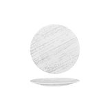 Luzerne Drizzle White with Grey Flat Coupe Plate 210mm