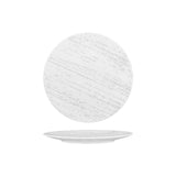 Luzerne Drizzle White with Grey Flat Coupe Plate 225mm