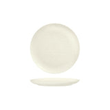 Luzerne White Linen Round Flat Coupe Plate 180mm