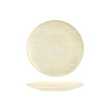 Luzerne Reactive White Linen Round Flat Coupe Plate 210mm