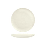 Luzerne White Linen Round Flat Coupe Plate 210mm