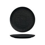 Luzerne Black Linen Round Plate 260mm