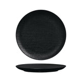 Luzerne Black Linen Round Plate 285mm