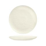 Luzerne White Linen Round Flat Coupe Plate 285mm