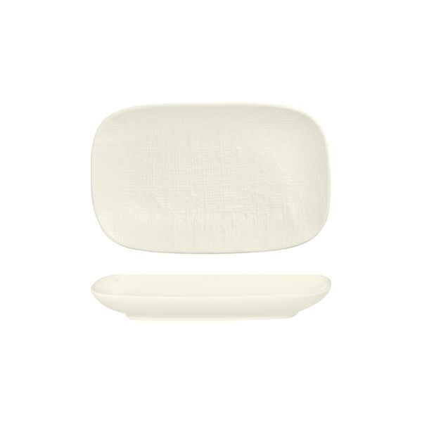 Luzerne White Linen Oblong Plate