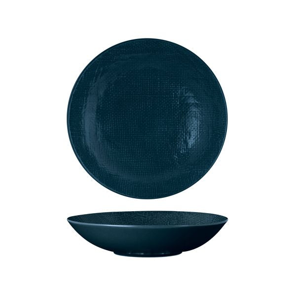 Luzerne Navy Blue Linen Share bowl