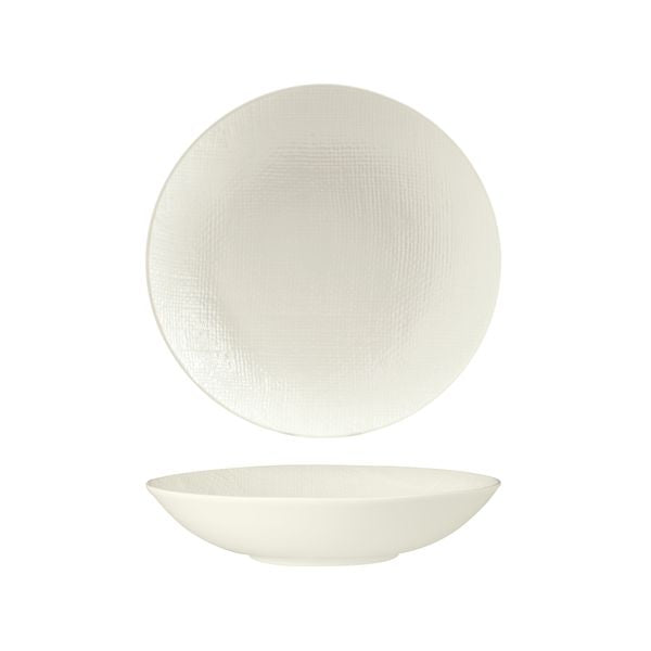 Luzerne White Linen Round Share Bowl