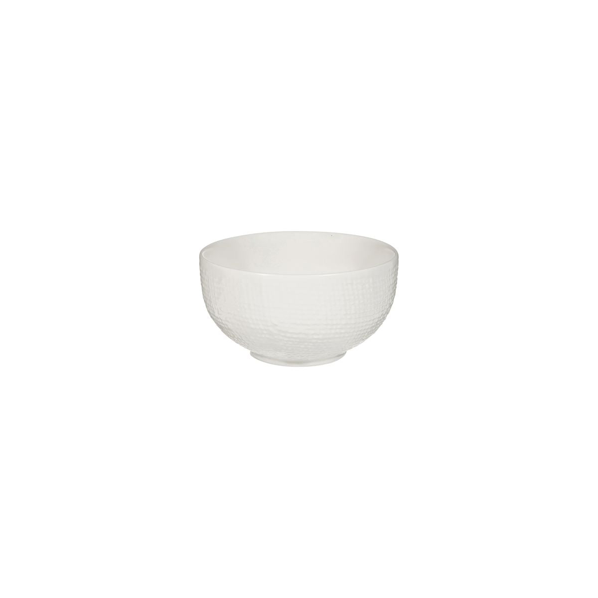 Luzerne White Linen Round Bowl