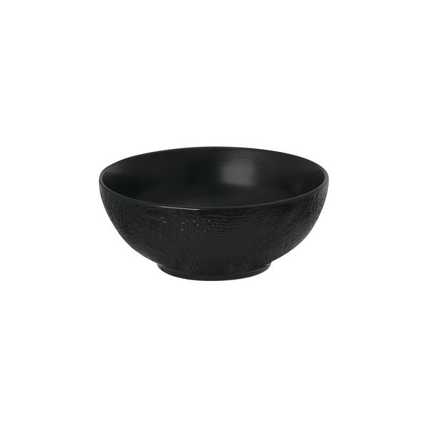 Luzerne Black Linen Round Bowl