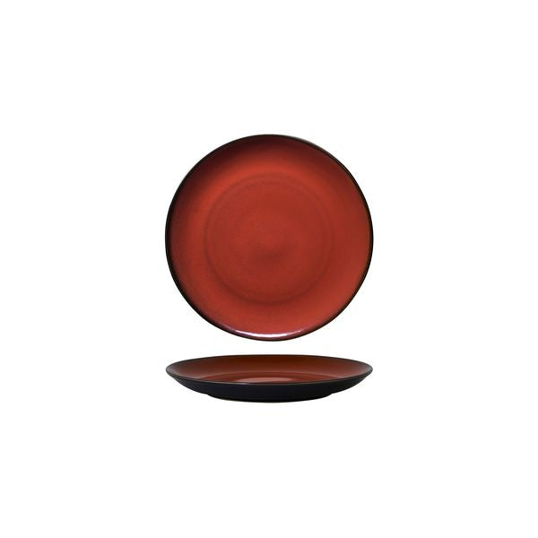 Luzerne Rustic Crimson Round Coupe Plate 180mm