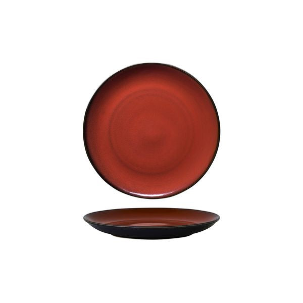 Luzerne Rustic Crimson Round Coupe Plate 215mm