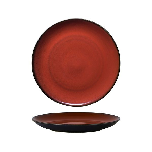 Luzerne Rustic Crimson Round Coupe Plate 265mm