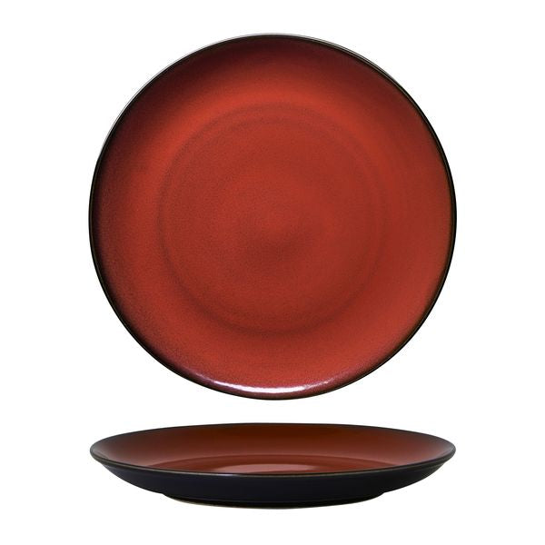 Luzerne Rustic Crimson Round Coupe Plate 310mm