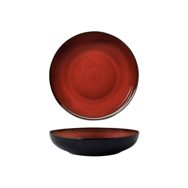 Luzerne Rustic Crimson Round Share Bowl