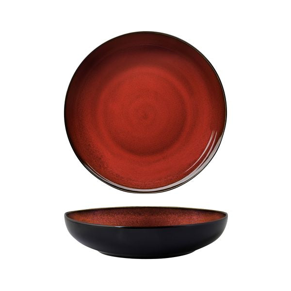 Luzerne Rustic Crimson Round Share Bowl
