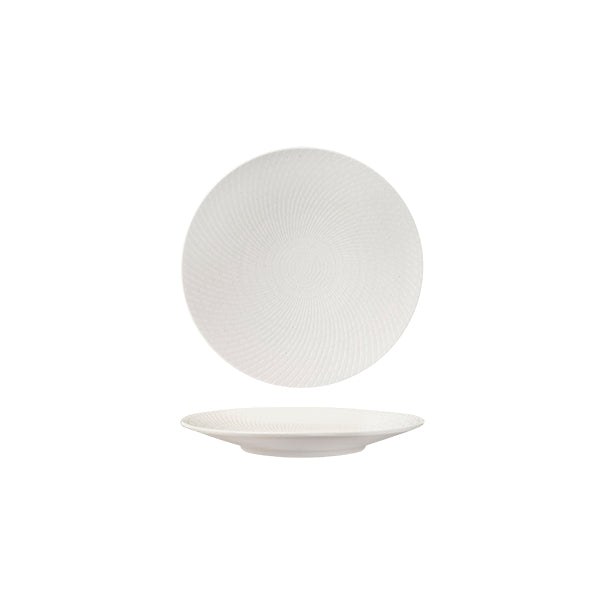 Luzerne White Swirl Round Coupe Plate 155mm