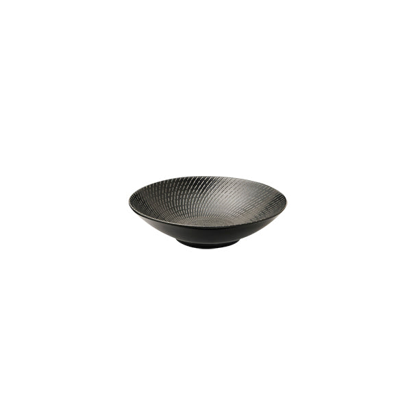 Luzerne Zen Black Swirl Round Bowl