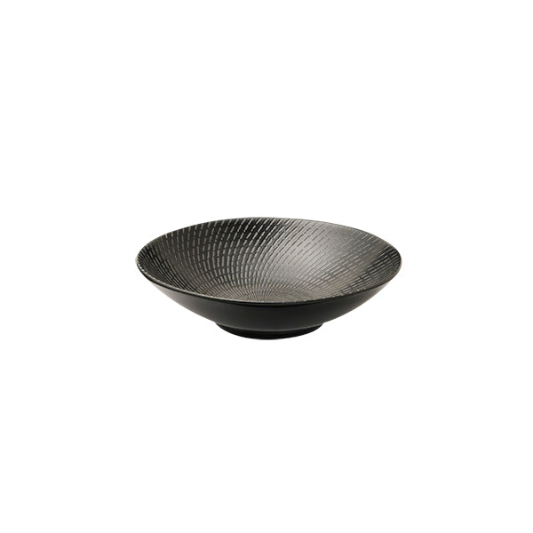 Luzerne Zen Black Swirl Round Bowl