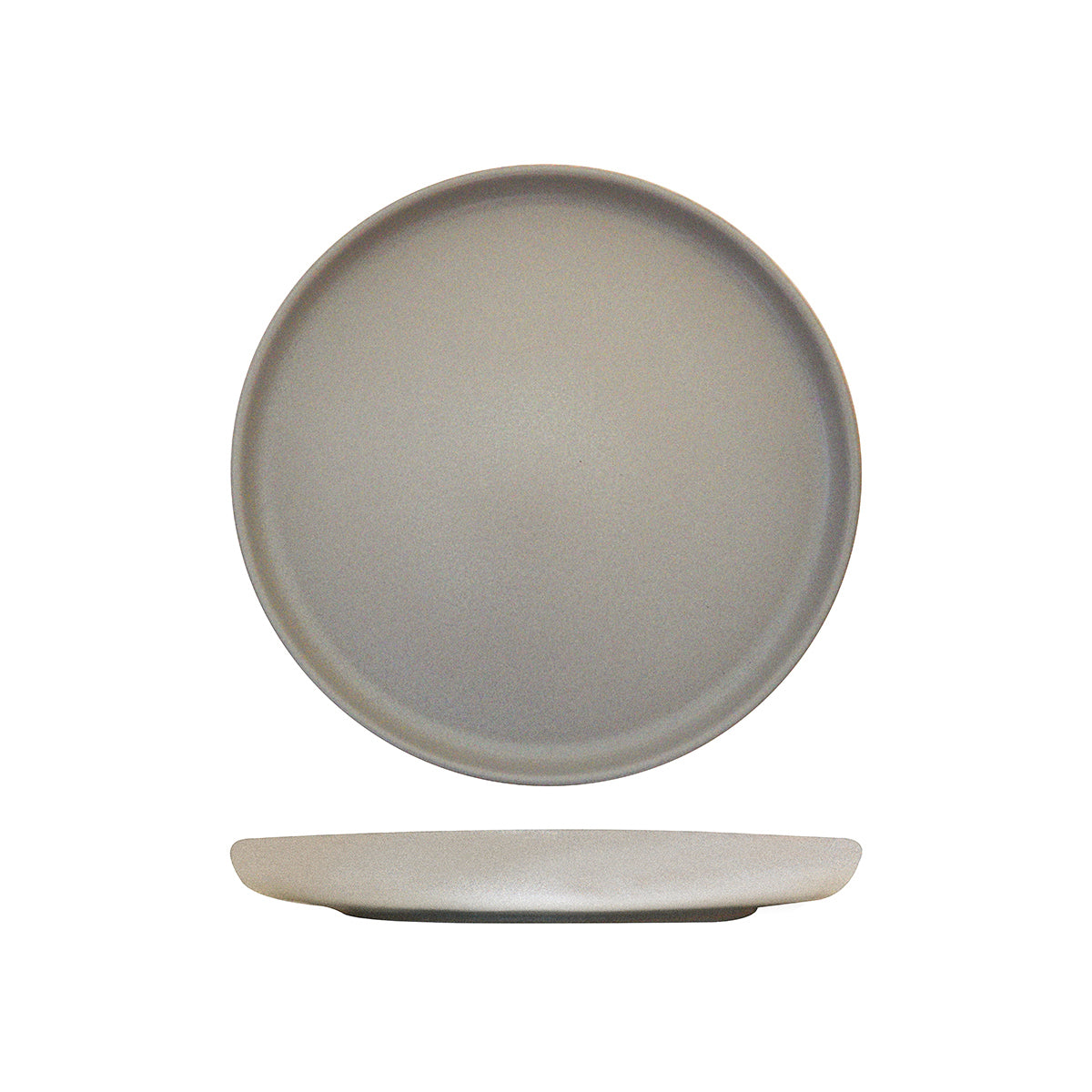 Eclipse Uno Grey Round Plate