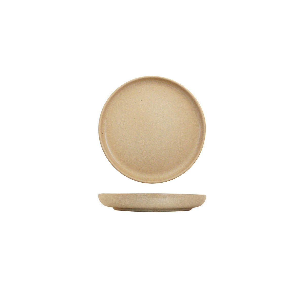 Eclipse Uno Taupe Round Plate