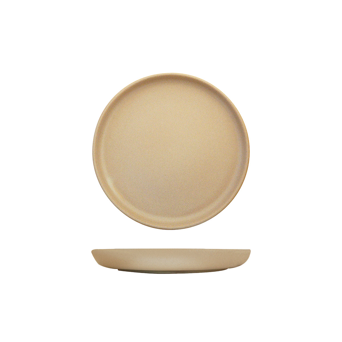 Eclipse Uno Taupe Round Plate