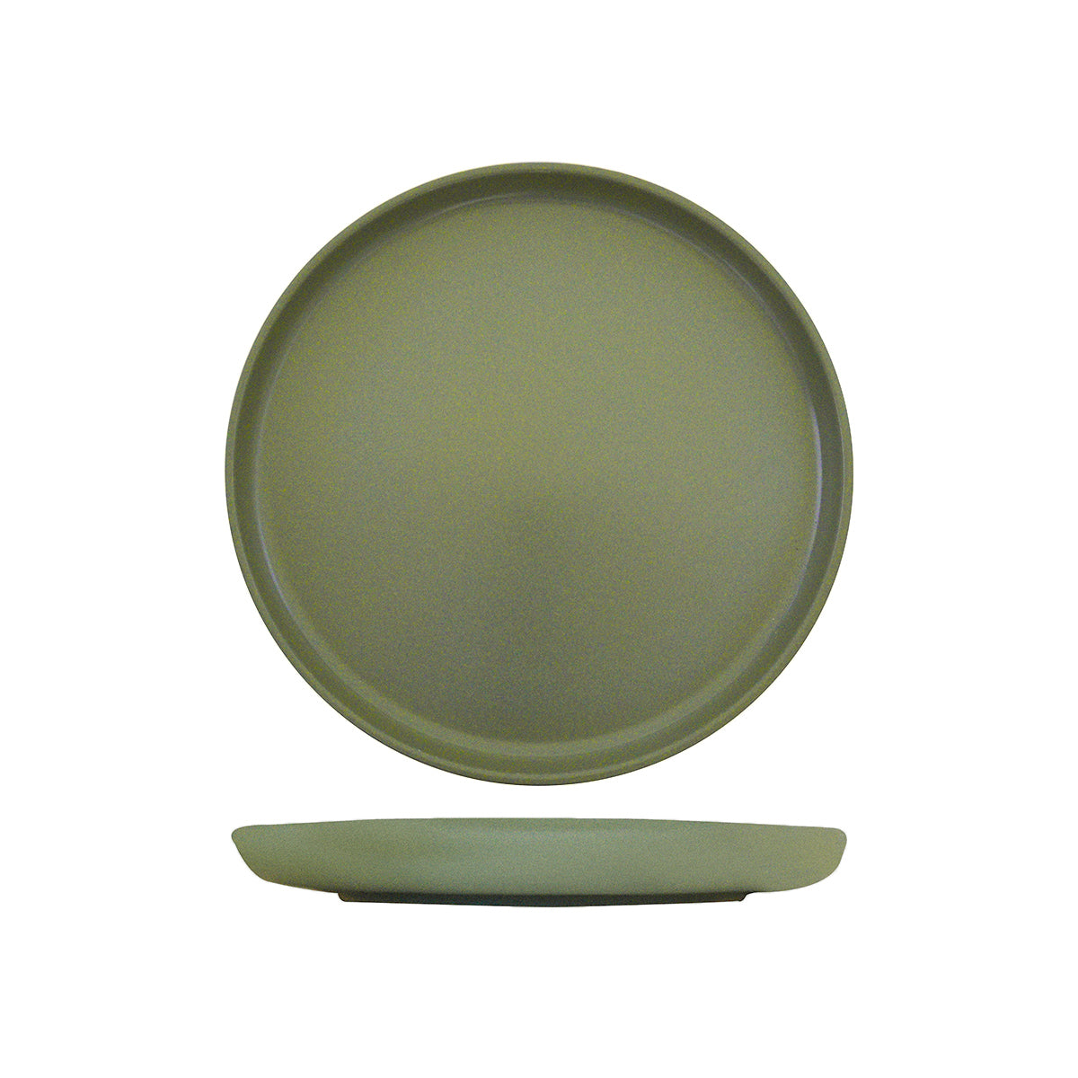 Eclipse Uno Green Round Plate