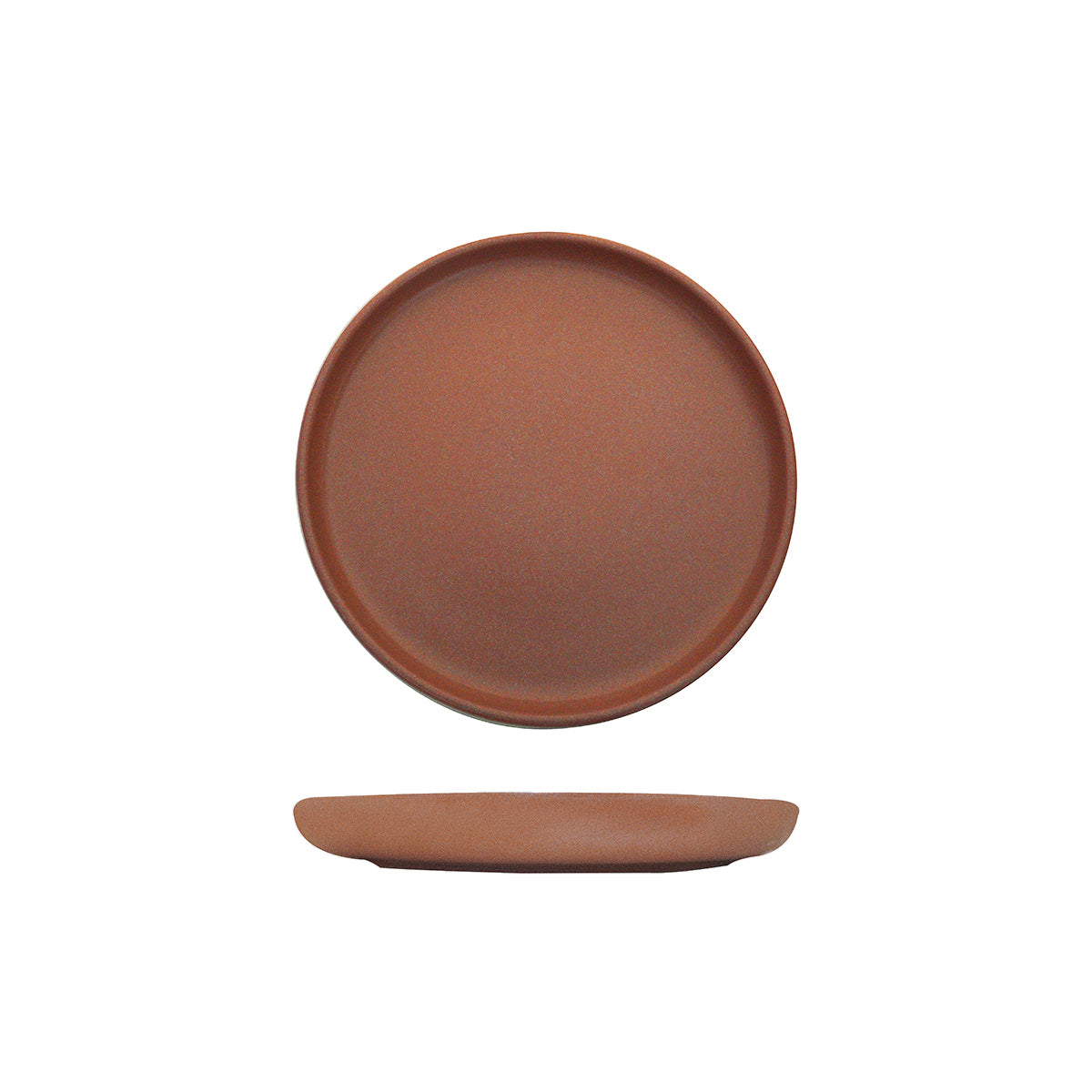 Eclipse Uno Brown Round Plate