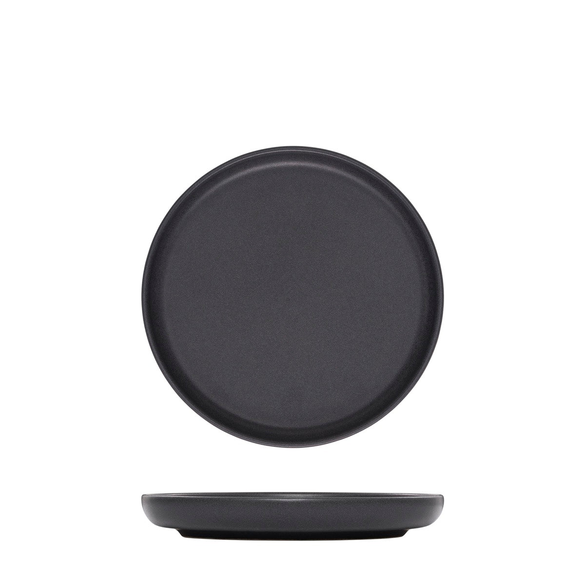 Eclipse Uno Black Round Plate