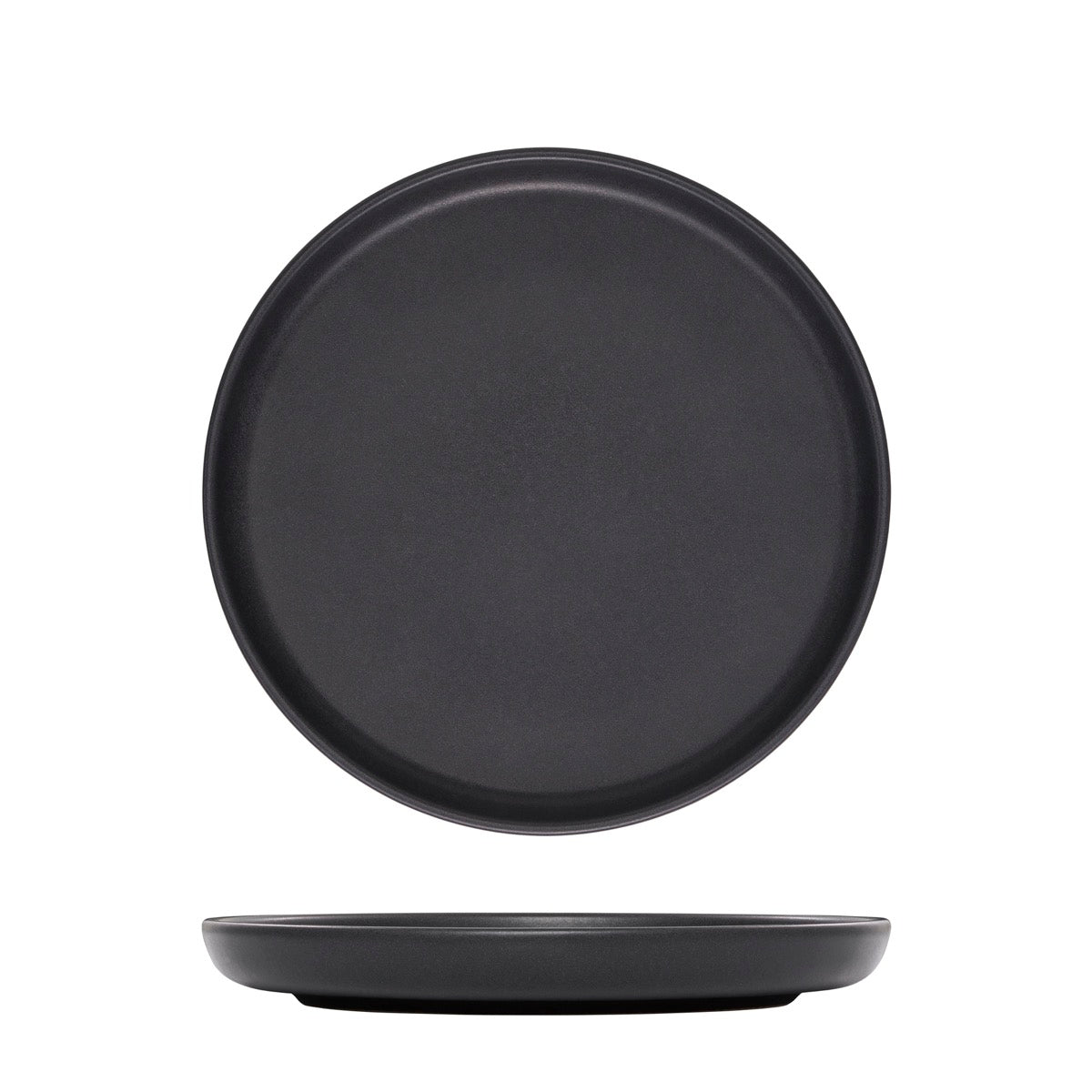 Eclipse Uno Black Round Plate