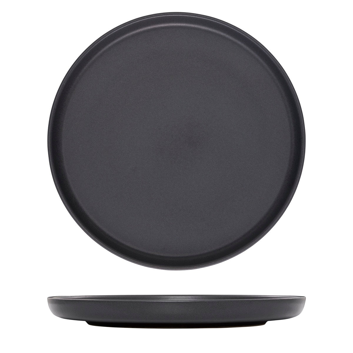 Eclipse Uno Black Round Plate