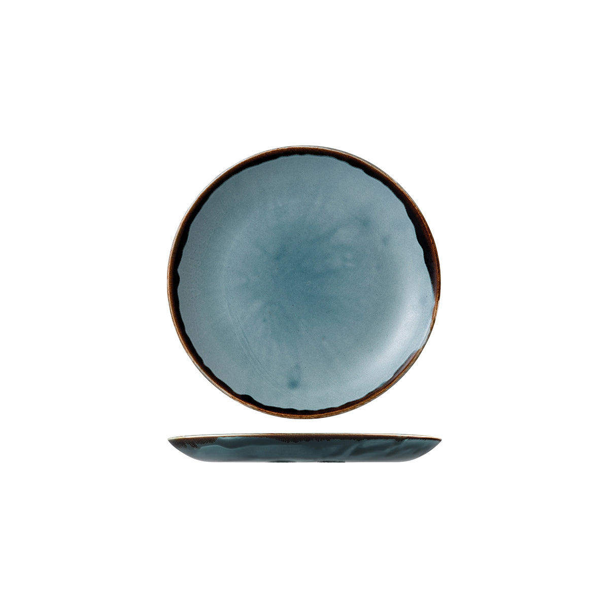 Dudson Harvest Blue Round Coupe Plate