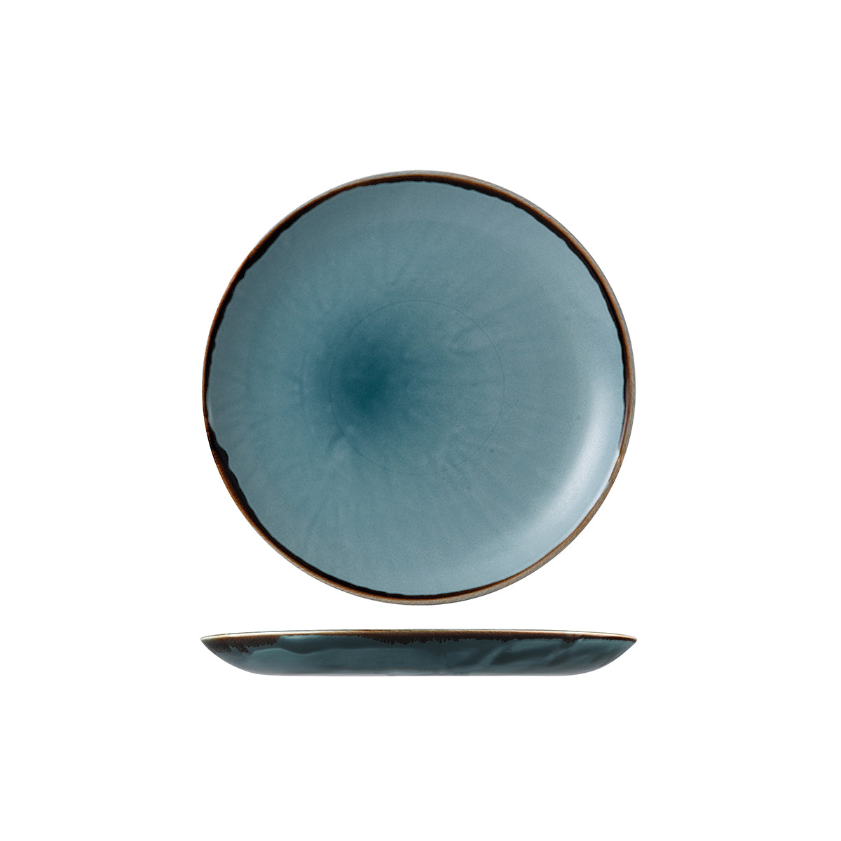 Dudson Harvest Blue Round Coupe Plate