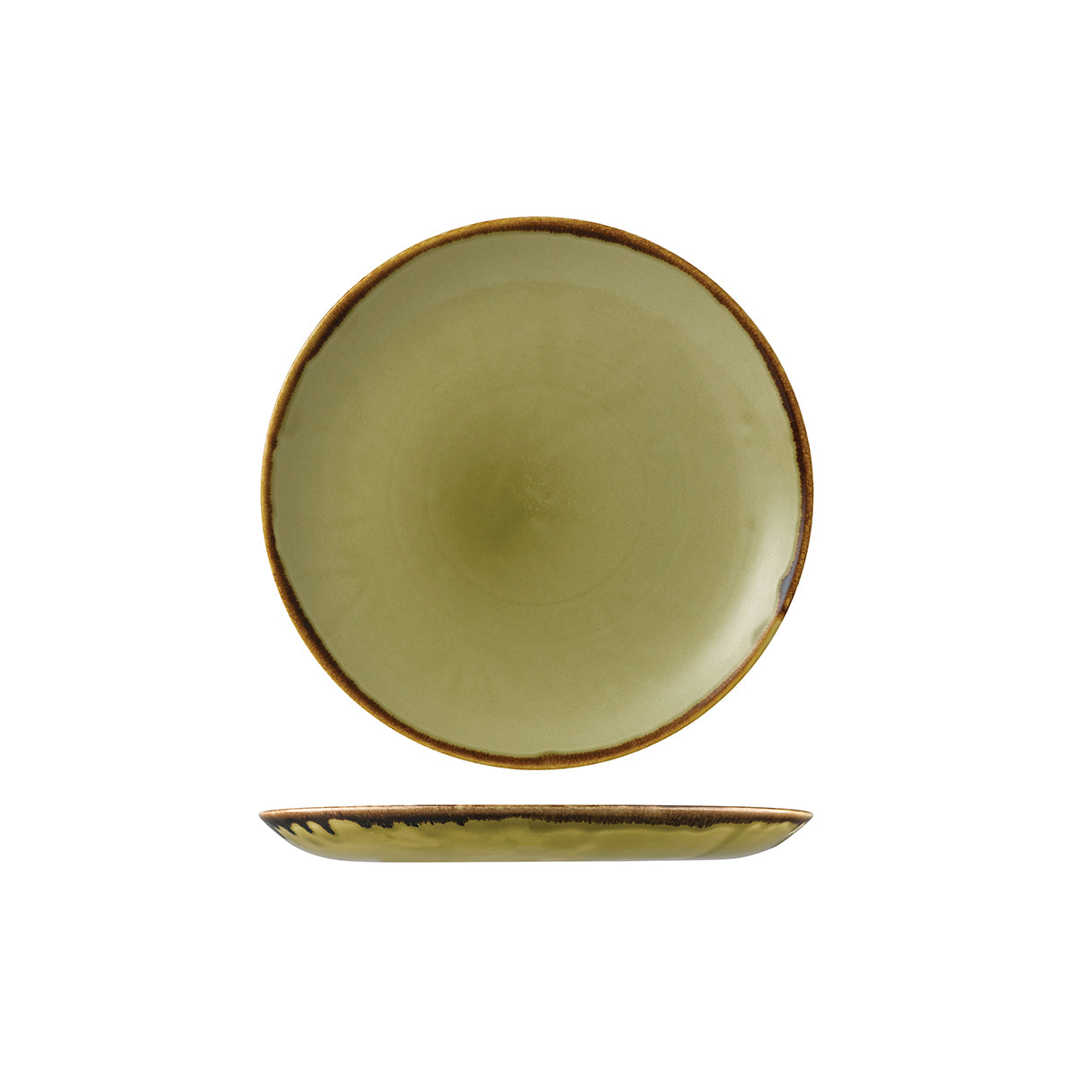 Dudson Harvest Green Round Coupe Plate