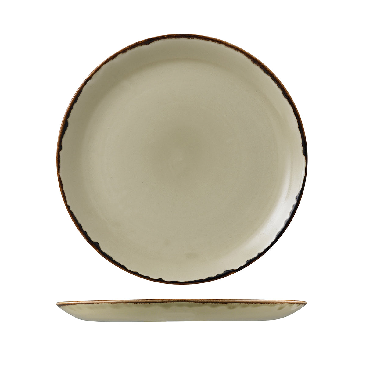 Dudson Harvest Linen Round Coupe Plate