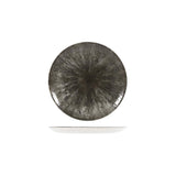 Quartz black Stone Round Coupe Plate